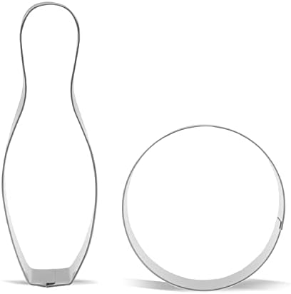 Bowling Pin and Bowling Ball Cookie Cutter - Stainless Steel
