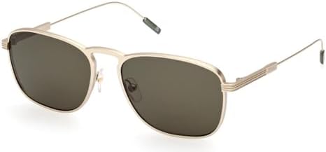 Ermenegildo Zegna Sunglasses EZ 0219 32N Semishiny Pale Gold/Green