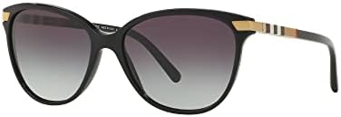 BURBERRY BE 4216 30018G Black Plastic Cat-eye Sunglasses Grey Gradient Lens