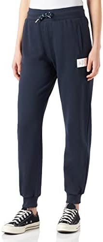 A｜X ARMANI EXCHANGE Women's Organic Cotton Shiny Patch Logo Joggers