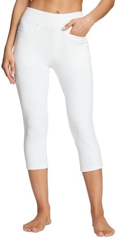 BALEAF Capri Pants for Women Casual Summer Pull On Yoga Dress Capris Work Jeggings Athletic Golf Crop Pants with Pockets