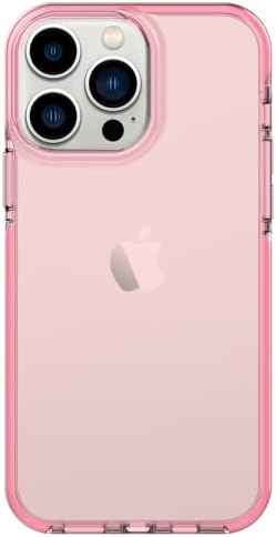 ArtsEvo Shockproof Clear Design for iPhone 13 Pro Max Case, Certified 6.6ft Drop Protection, Raised Edges Protect Camera and Screen, Pink