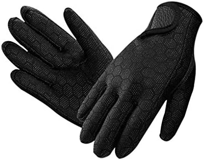 Holiberty 1.5mm Neoprene Non-Slip Diving Gloves for Snorkeling Scuba Swimming Surfing Kayaking Rafting Spearfishing Sailing Women Men Five Fingers Thermal Wetsuit Gloves Water Sports Dive Gloves