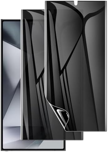 LYWHL 2 Pack for Samsung Galaxy S24 Ultra Privacy Screen Protector, Anti-Spy Flexible Hydrogel Film, Sensitive Touch & Fingerprint Unlock, Durable Anti-Scratch Shock-Resistant Full Coverage