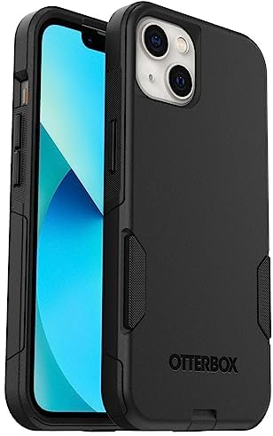OtterBox Commuter Series iPhone 13 Case - Black, Dual Layer, Antimicrobial, Wireless Charging Compatible