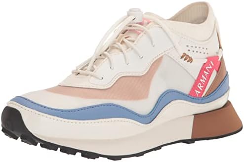 A | X ARMANI EXCHANGE Women's Serg Knit Socks AX Logo OG Sneakers, Multicolor. Sum, 10