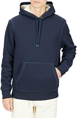 Amazon Essentials Men's Sherpa-Lined Pullover Hoodie Sweatshirt