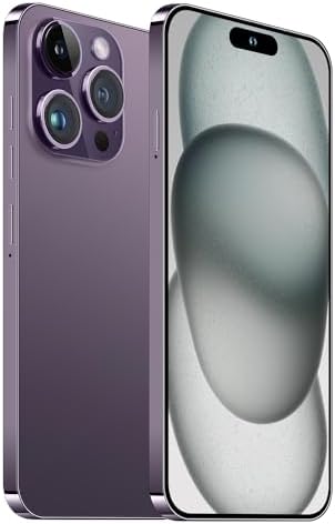 yowsley Unlocked Android Phone A15 PROMAX Android 13 Cell Phone with Dynamic Island 6GB+256GB 6800mAh,Fast Charging,HD Screen 48MP+108MP Camera Cell Phone with 5G Dual SIM Smart Phone (Purple)