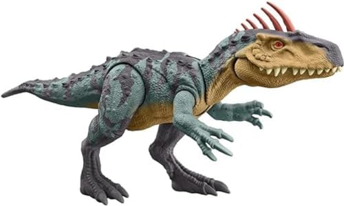 Mattel Jurassic World Gigantic Trackers Neovenator Dinosaur Action Figure, Large Species Toy, Attack Chomp, Evolving Head Crest, Digital Play