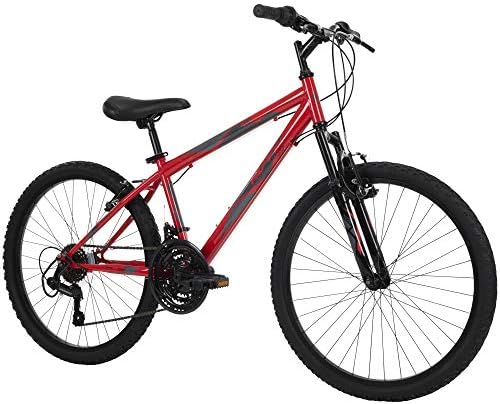 Huffy Stone Mountain Hardtail Mountain Bike for Boys/Girls/Men/Women, 20"/24"/26" Sizes, 6 or 21 Speed Shimano Twist Shifting, Front or Dual Suspension, Comfort Saddle, Sleek Colors