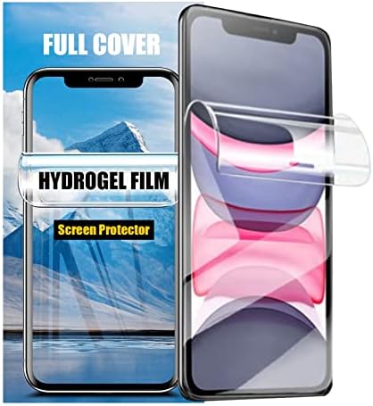 LOOKSEVEN 3 Pack Hydrogel Film For iPhone XR, iPhone 11 Transparent Soft TPU Screen Protector, High Sensitivity Protective Film (Not Tempered Film)