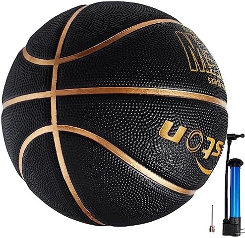 Senston 29.5'' Basketball Outdoor Indoor Rubber Basketball Ball Official Size 7 Street Basketball with Pump