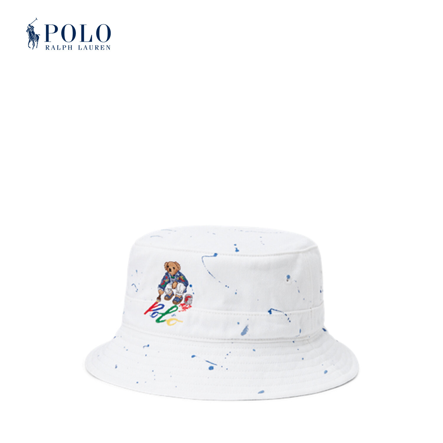 Polo Ralph Lauren Men Polo Bear Paint-Splatter Bucket Hat