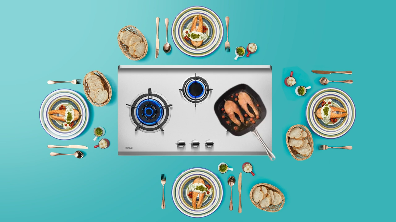 RINNAI RB-983S 3 BURNER STAINLESS STEEL BUILT-IN HOB - READY STOCKS & DELIVER IN 3 DAYS