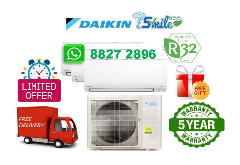 DAIKIN AIR CONDITIONER R32 I-SMILE MULTI-SPLIT INVERTER SYSTEM 3 [MKM50VVMG x 1 & CTKM25VVMG x 3] + FREE 60 MONTH WARRANTY + FREE Delivery + FREE Consultation Service