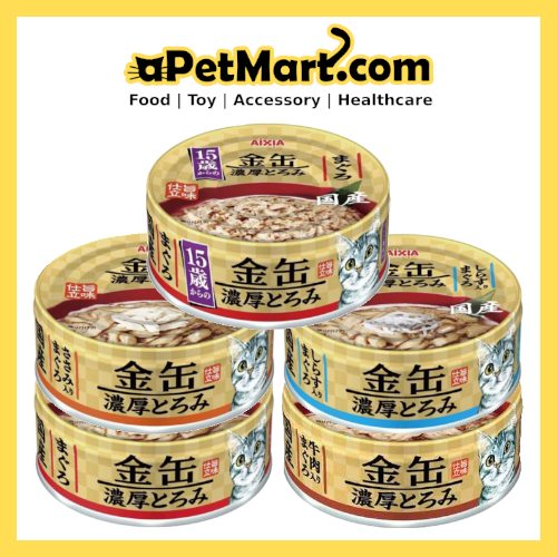 [1 Carton] Aixia Kin-Can Noko Toromi Rich Wet Cat Food 70g x 24 Cans (5 Flavors)