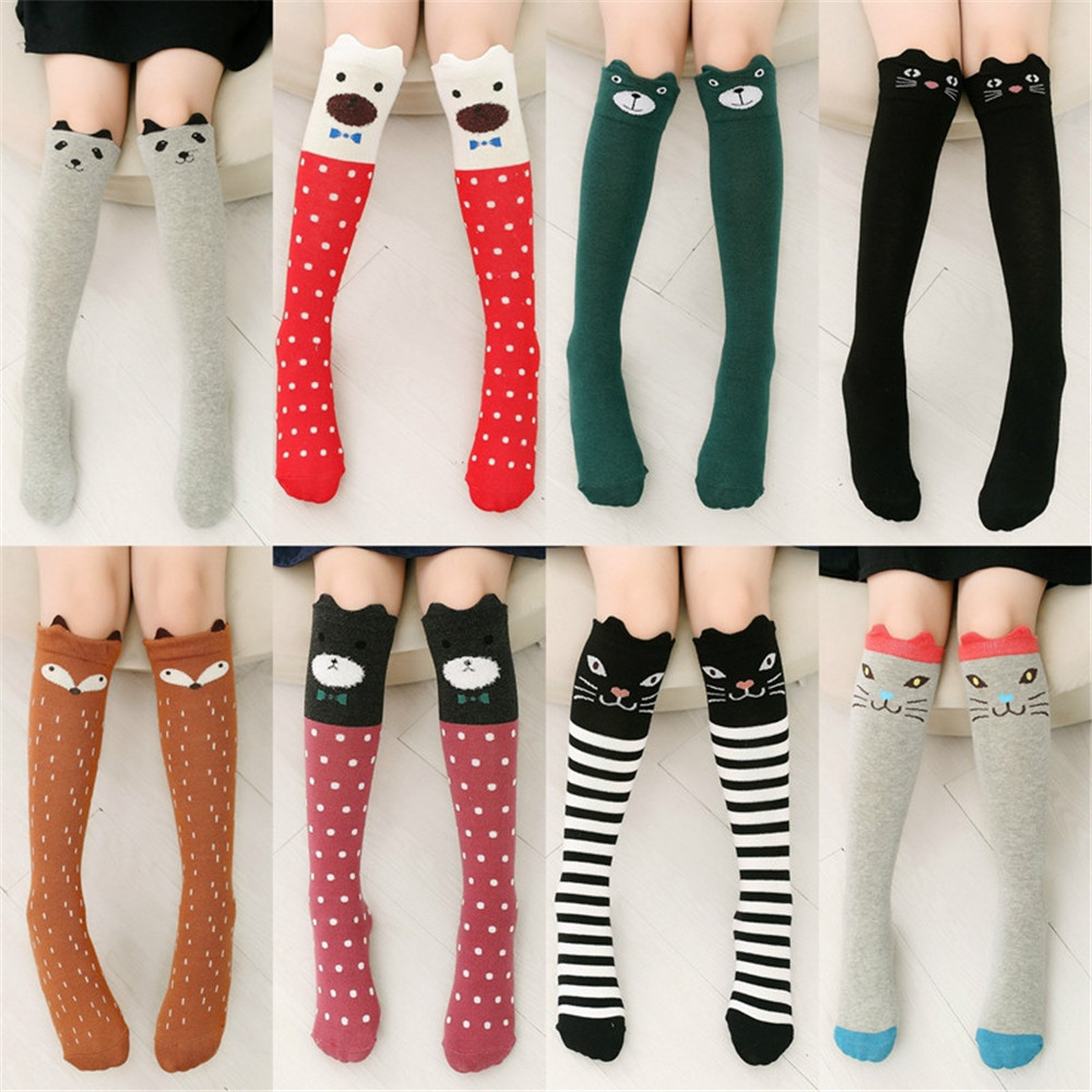 Girl Socks 3-12 Years Old Cotton New Summer Version Long Tube Princess Children's Knee Socks Kids Dance Socks