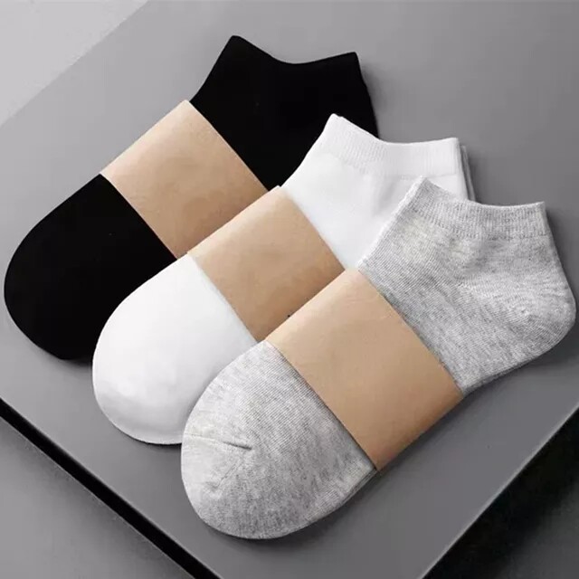 3Pairs Cotton Simple Socks Men's Business All-match Breathable Sports and Ankle Socks Shallow Mouth Socks