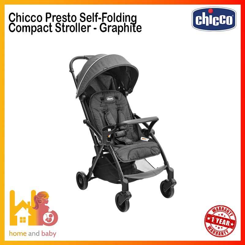Chicco Presto Self-Folding  Compact Stroller - Graphite