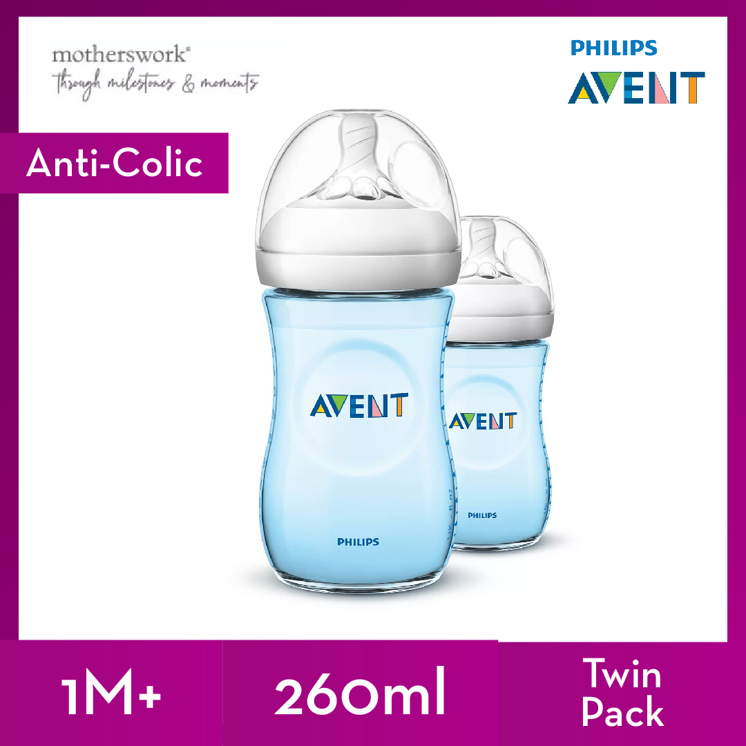 [Pack Of 2] Philips Avent BPA-Free PP Natural Baby Bottle 260ml - 1M+