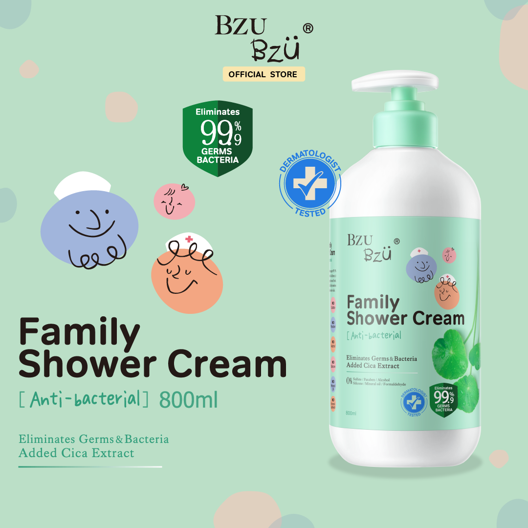 BZU BZU Family Antibacterial Shower Cream , 800ml | Body Wash for Sensitive Skin