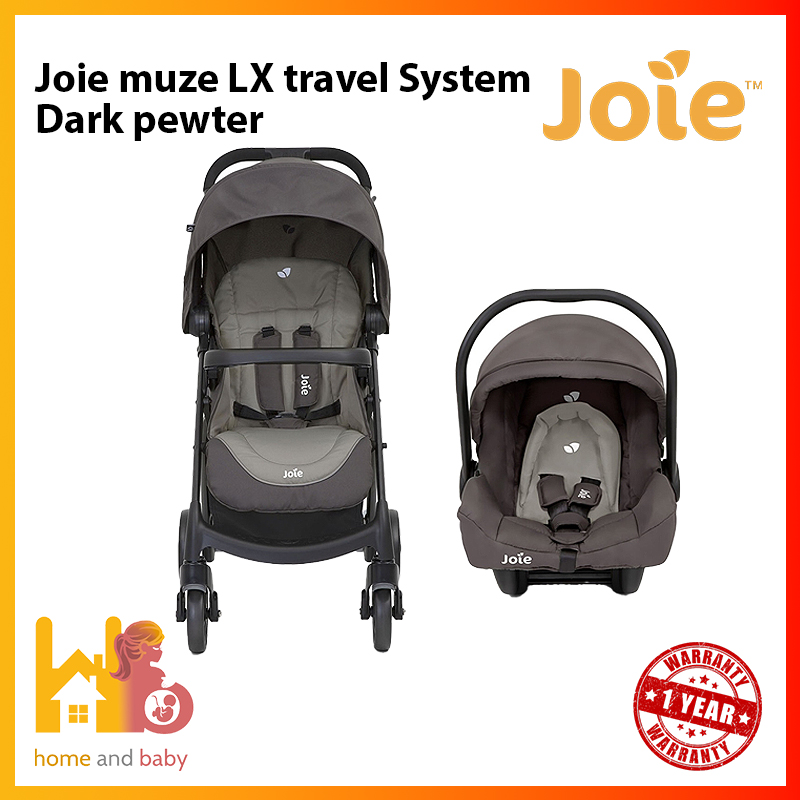Joie Muze LX Travel System Dark Pewter (Stroller + Juva Carseat)(Ready Stock)