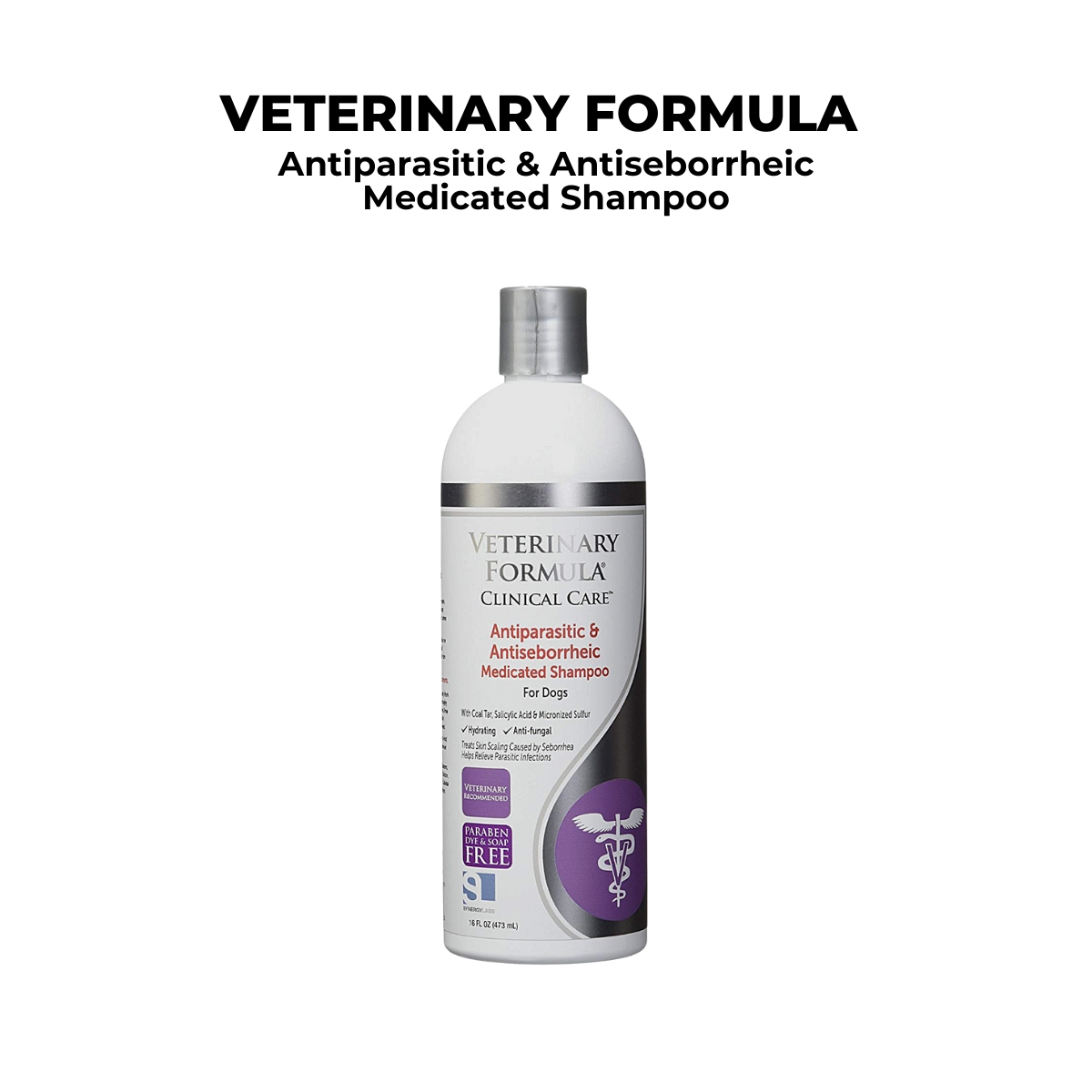 Veterinary Formula Clinical Care Antiparasitic and Antiseborrheic Medicated Shampoo - For Dogs 16oz