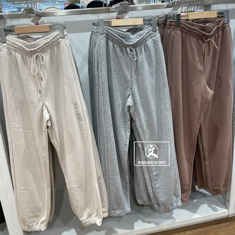 Uniqlo lo 23 New hn versn U's women's sports nts casl and versatile sle produces loose versn of legs long nts W4392 gh-end [t delivery]