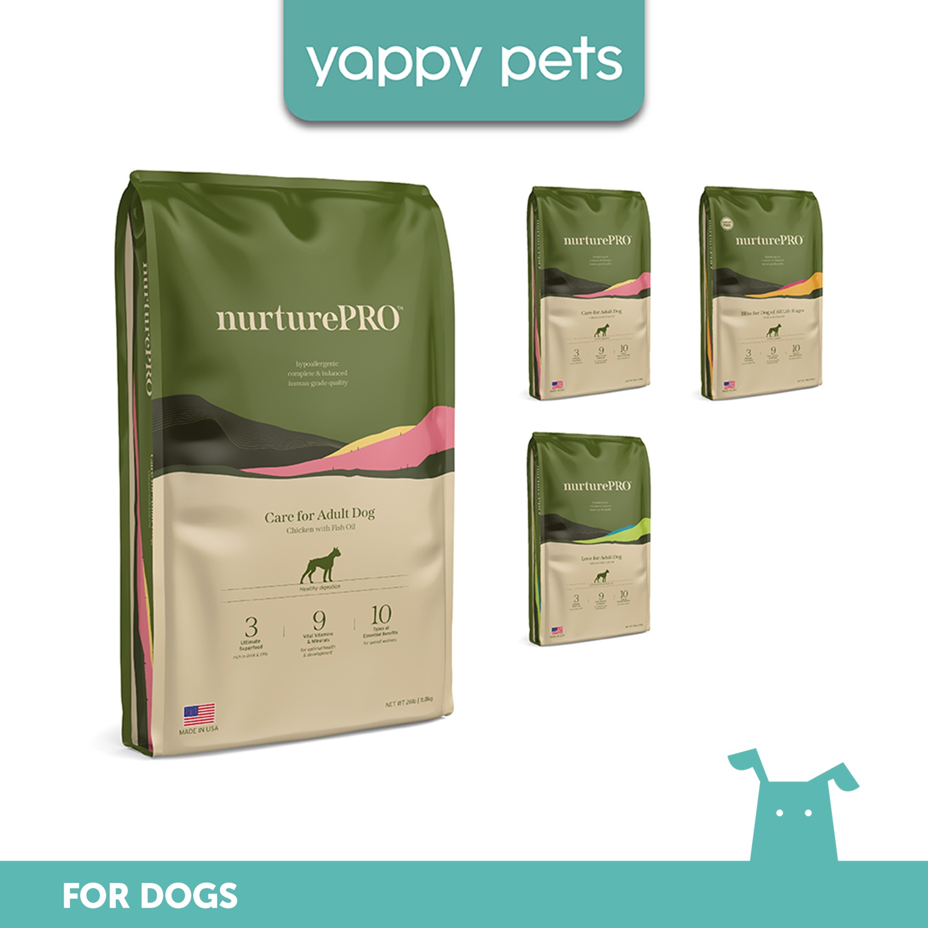 NurturePRO Functional Protein with Fish Oil Dry Dog Food 11.8kg | Kibbles, Healthy mobility sensitive skin digestion